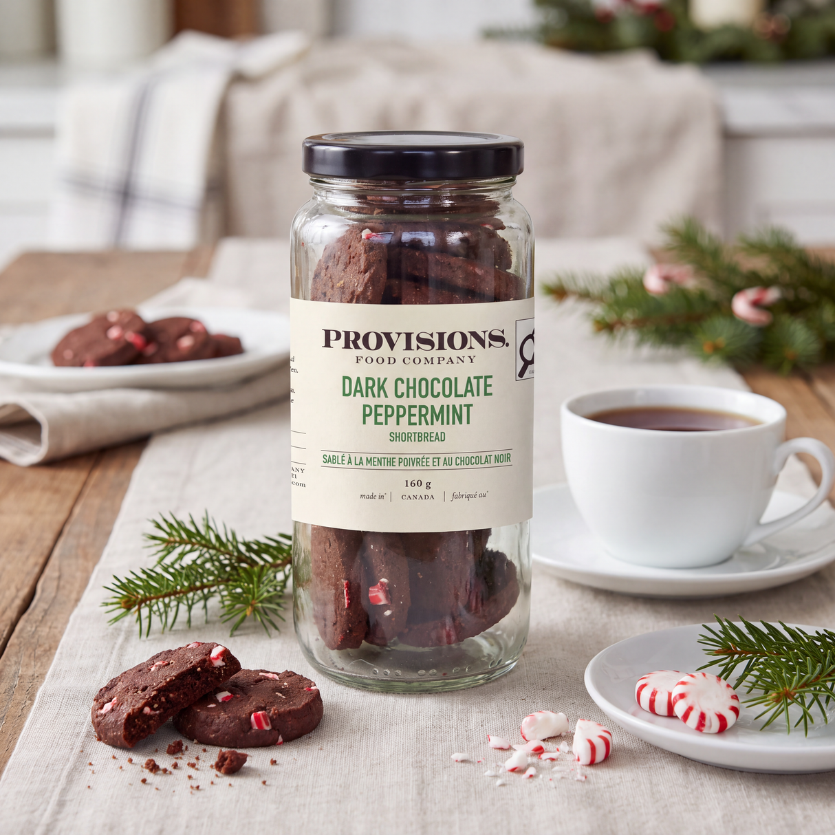 Preorder Dark Chocolate Peppermint Shortbread